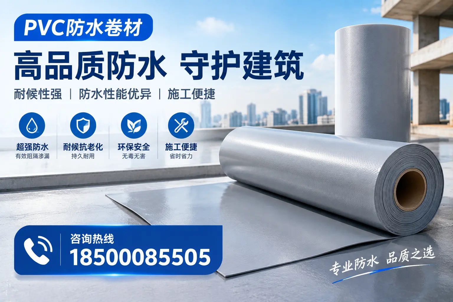 PVC防水卷材的防水效果评测,适合图木舒克的科学依据