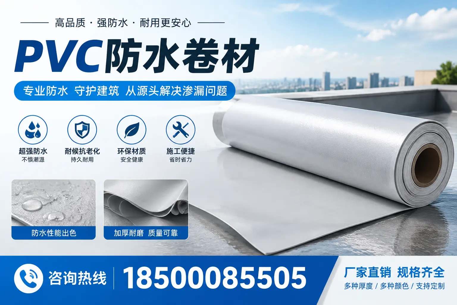 选择pvc防水卷材时,图木舒克用户的常见疑问